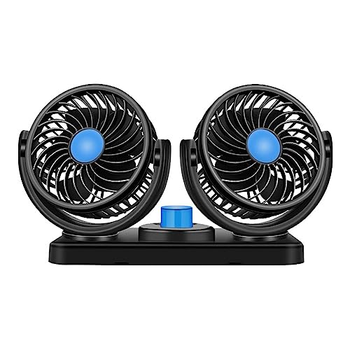 Powerful Car USB Fan: 360° Rotation, Silent Cooling, 2 Speeds!