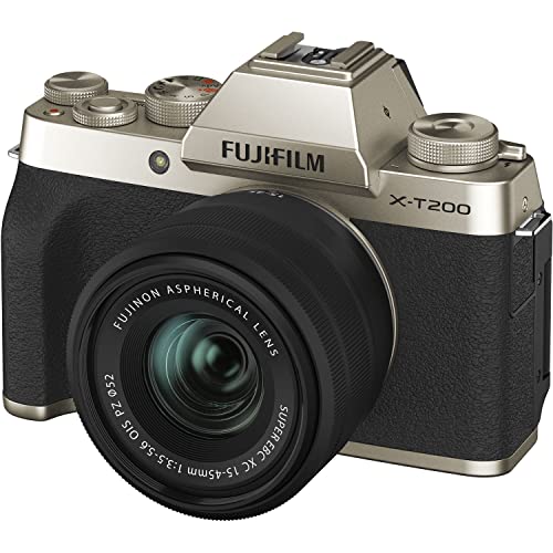 Capture Life: Fujifilm X-T200 Mirrorless Camera – Champagne Gold