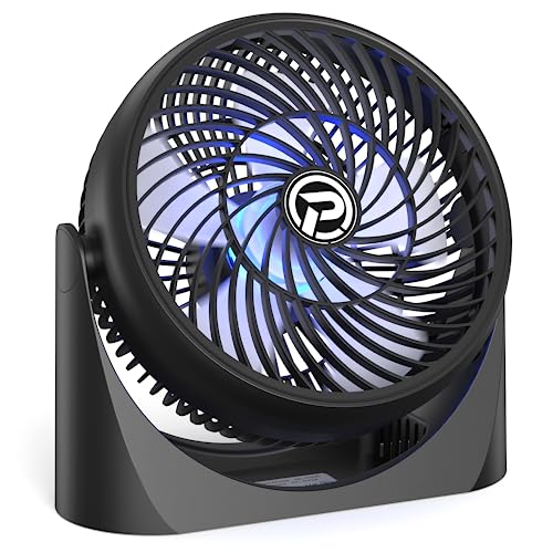 Powerful 8-Inch USB Desk Fan: Remote Control, RGB Light, Silent Operation