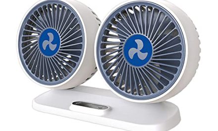 Powerful Dual-Head Car Fan: Portable Cooling for Your Vehicle