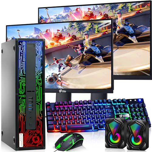 Ultimate Gaming Powerhouse: HP G2 RGB Desktop – Core i7, 16GB RAM, 1TB SSD, GTX 1050 Ti, Dual 24″ Monitors