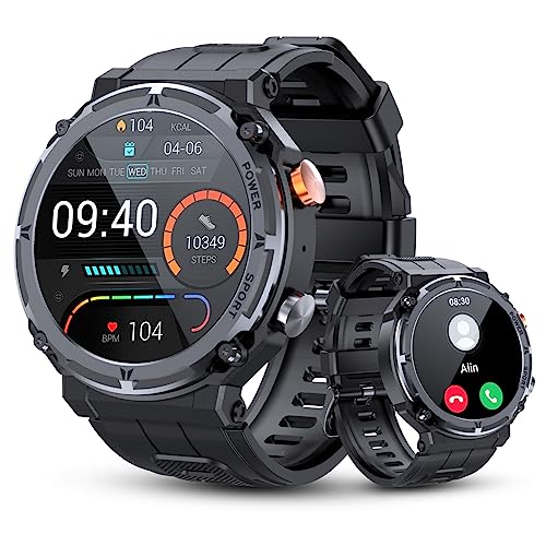 Ultimate Tactical Fitness Tracker: Waterproof Smart Watch for Men with Bluetooth Call