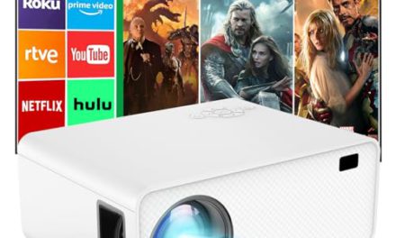 High-Def Wielio Mini Projector: Streamlined for Wireless Entertainment