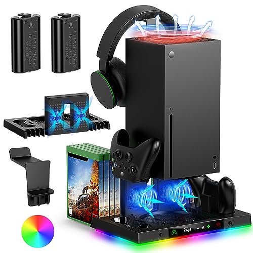 Enhance Xbox Series X: Cooler Fan, Dual Charger, RGB Lights