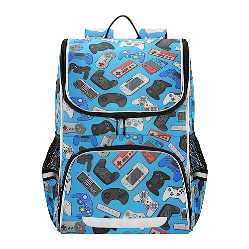 Colorful Video Game Controller Backpack: Perfect for School and Travel