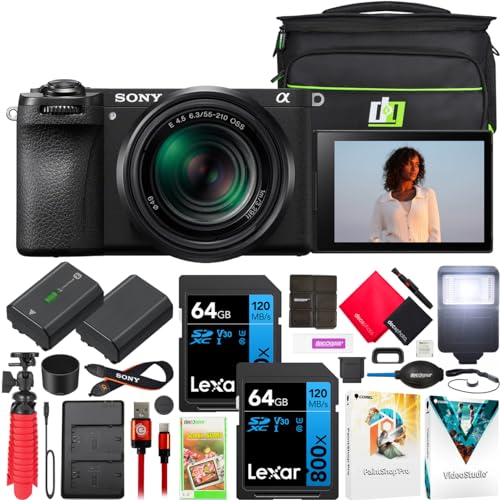 Sony a6700 Mirrorless Camera Bundle: Capture Stunning Photos with 26MP, 4K Video, Lens Kit, Photography Bag, Flash, Extra Battery, Charger & More