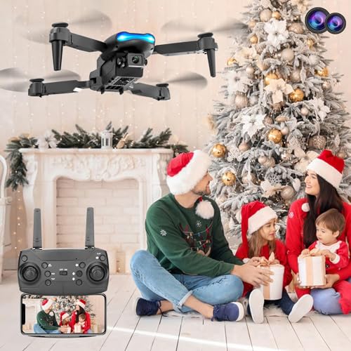 Capture Stunning Aerial Moments: Foldable Drone with Camera – FPV Live Video, Easy Take Off/Landing, Circle & Waypoint Fly, Altitude Hold – Perfect Gift!