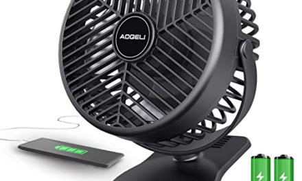 10K mAh Clip-on Fan: Powerful, Portable, and Rechargeable