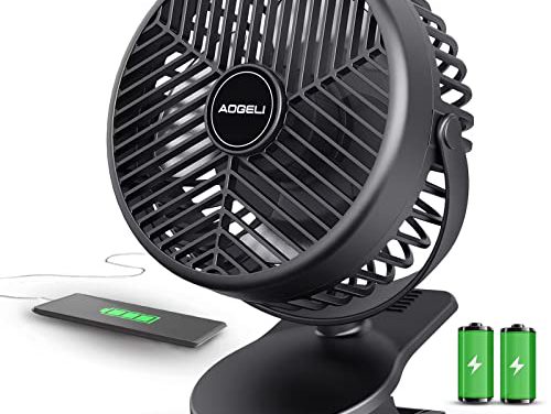 10K mAh Clip-on Fan: Powerful, Portable, and Rechargeable