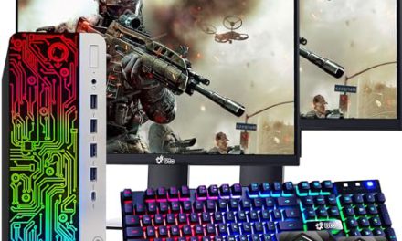 Powerful HP ProDesk Gaming PC with Dual Monitors, Lightning-Fast SSD, and Windows 10 Pro