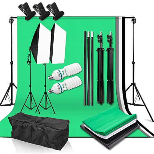 Upgrade Your Lighting: SDGH Softbox Kit + Background Support System