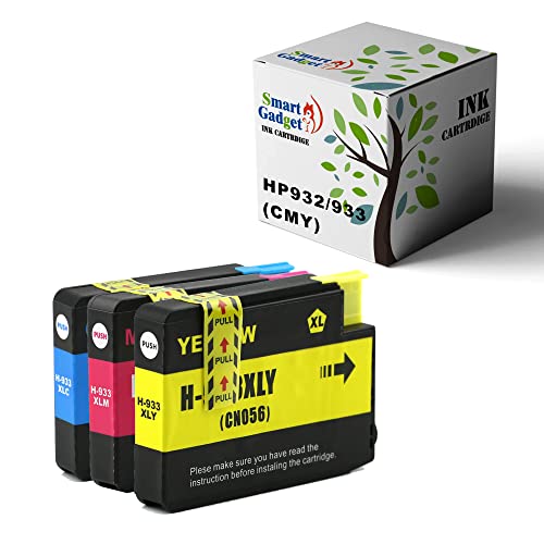 Vibrant 3-Pack Ink Cartridges for HP Officejet: 932XL 933XL