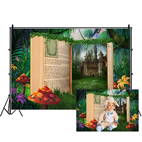 Enchanting Forest Birthday Backdrop: Fairy World & Vintage Castle