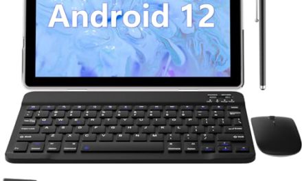 Enhanced Android Tablet: 2-in-1, 10″ Display, 32GB ROM, 512GB Expandable, 8MP Dual Camera, Wi-Fi, BT