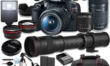 Capture stunning photos with Canon EOS Rebel T7 DSLR Camera and 3 zoom lenses!