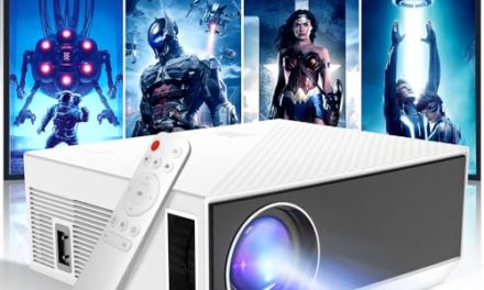 Powerful Wifi & Bluetooth Projector – Wielio 500 ANSI: Native 1080P, 15000 Lumen, 4K, Portable Home Video Projector for iPhone, Android, TV Stick, PS5, PC, Laptop.