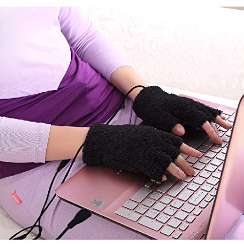 Heated Half Finger Gloves: USB-Powered for Warmth on-the-go!