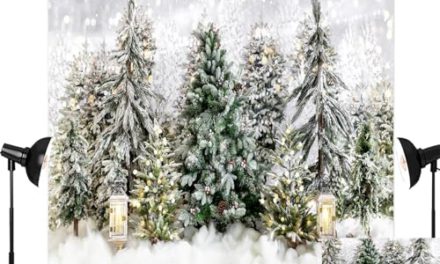 Capture the Magic: Kate’s Festive Christmas Backdrop – Transform Your Home with Snowy Trees for Unforgettable Holiday Photos!