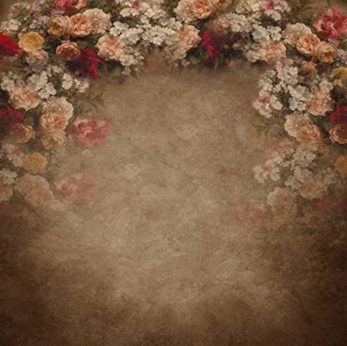 Stunning Brown Abstract Flower Backdrop for Beautiful Maternity Portraits