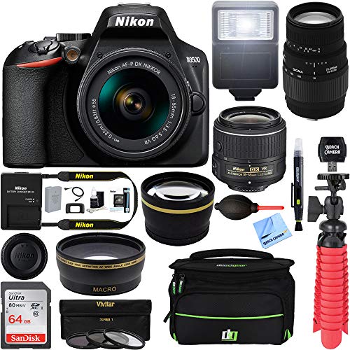 Capture Memories: Nikon D3500 DSLR Camera Bundle with Lenses, SDXC Memory, and Accessories