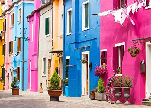 Colorful Burano Island Backdrop: Capture Venice’s Vibrant Streets