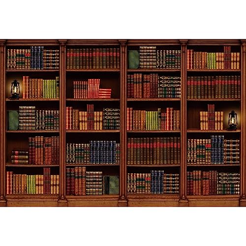 Magical Library Backdrop: Vintage Bookcase, Graduation Party, Photography