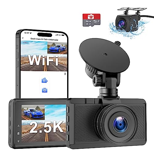 Powerful Dual Dash Cam with WiFi, Super Night Vision