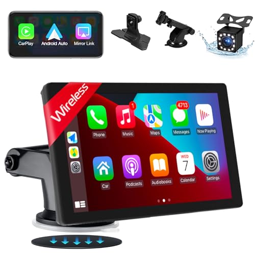 Experience Wireless Carplay & Android Auto: 9″ Touchscreen, Bluetooth, HD Camera, Mirror Link & More!