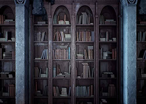 Ancient Library Magic: 20x10ft Halloween Backdrop