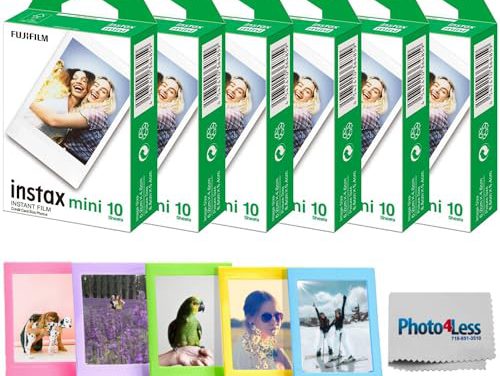 Capture Memories: Fujifilm Instax Mini Film Pack – 60 Photos, Frame, and Cloth