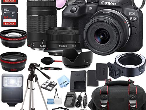 Capture the Moment: Canon EOS R10 Camera Bundle with 40 Essential Accessories