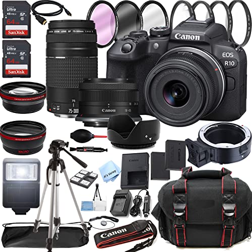 Capture the Moment: Canon EOS R10 Camera Bundle with 40 Essential Accessories