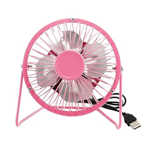 Silent & Portable USB Desktop Fan: Stay Cool Anywhere! (Pink)
