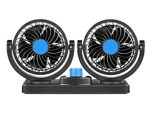 Powerful 12V Dual Head Car Fan – Cool Your Vehicle Anywhere!