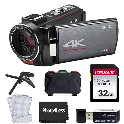 Capture Stunning Night Vision Moments with Photo4Less Minolta MN4K25NV Camcorder