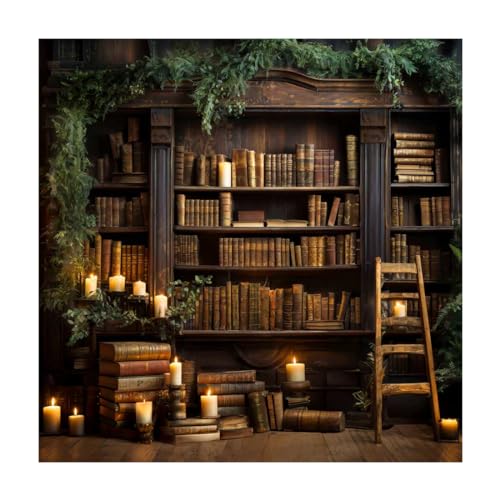 Capture the Enchanting Essence of Ancient Books with Kate’s 10x10ft Retro Wooden Study Backdrop!