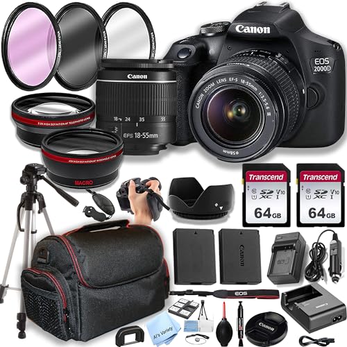 Capture the Moment: Canon EOS 2000D Rebel T7 DSLR Camera Bundle