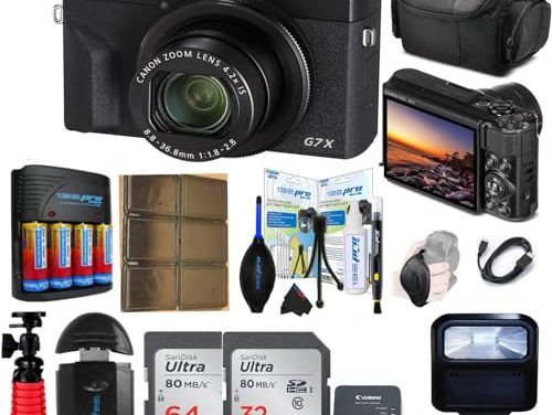 Unleash Your Photography Potential: PowerShot G7 X Mark II Camera with PixiBytes Accessories – Black (Renewed)