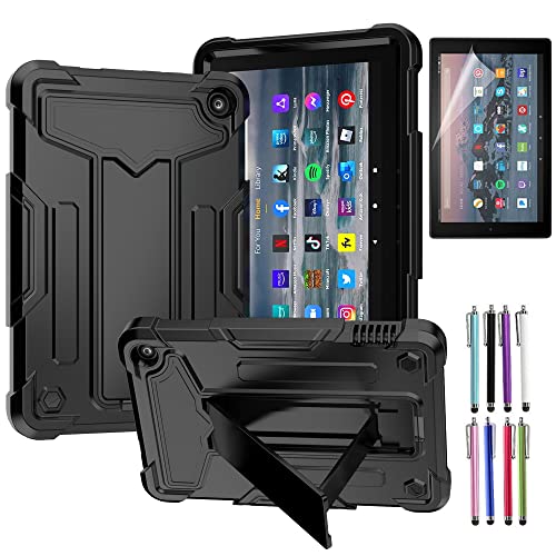 Powerful Protective Case for 2022 Amazon Fire 7 Tablet + Bonus Accessories