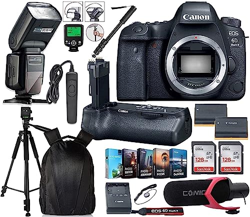 Upgrade Your Photography Gear: Canon EOS 6D Mark II DSLR Camera with Bonus Accessories