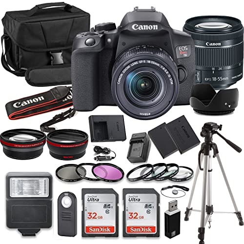 Capture Rebel T8i DSLR Camera Bundle + Memory Cards Kit