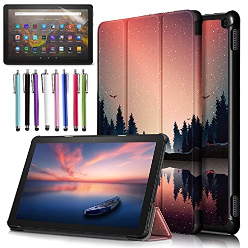 Enhanced EpicGadget Case: Ultimate Protection for Fire HD 10 (11th Gen) with Stand, Wake/Sleep, Screen Protector & Stylus