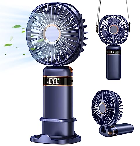 Powerful Portable Handheld Fan with Phone Holder