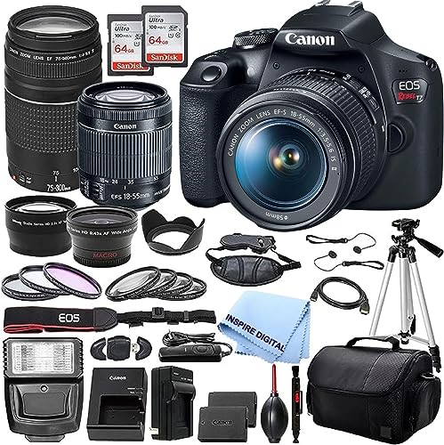 Capture Stunning Moments with Renewed Black Canon EOS Rebel T7 DSLR Camera