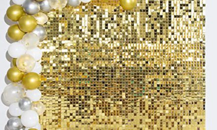 Sparkling Gold Sequin Backdrop – Perfect for Party Decor!