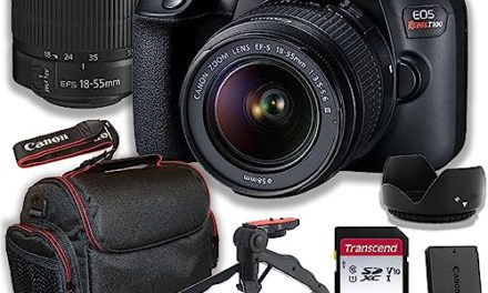 Capture Stunning Photos with Canon EOS Rebel T100 DSLR Camera Bundle